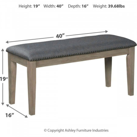 D617 - 00 : Ghế Băng , Ghế Bench - Màu Xám Khói